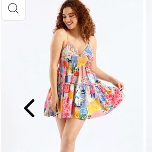 NWT Colorful Patchwork Mini Dress